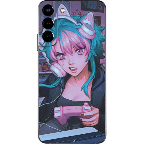 Anime Catgirl Gamer Nerd by Ivy Dolamore Galaxy S22 Plus Skin